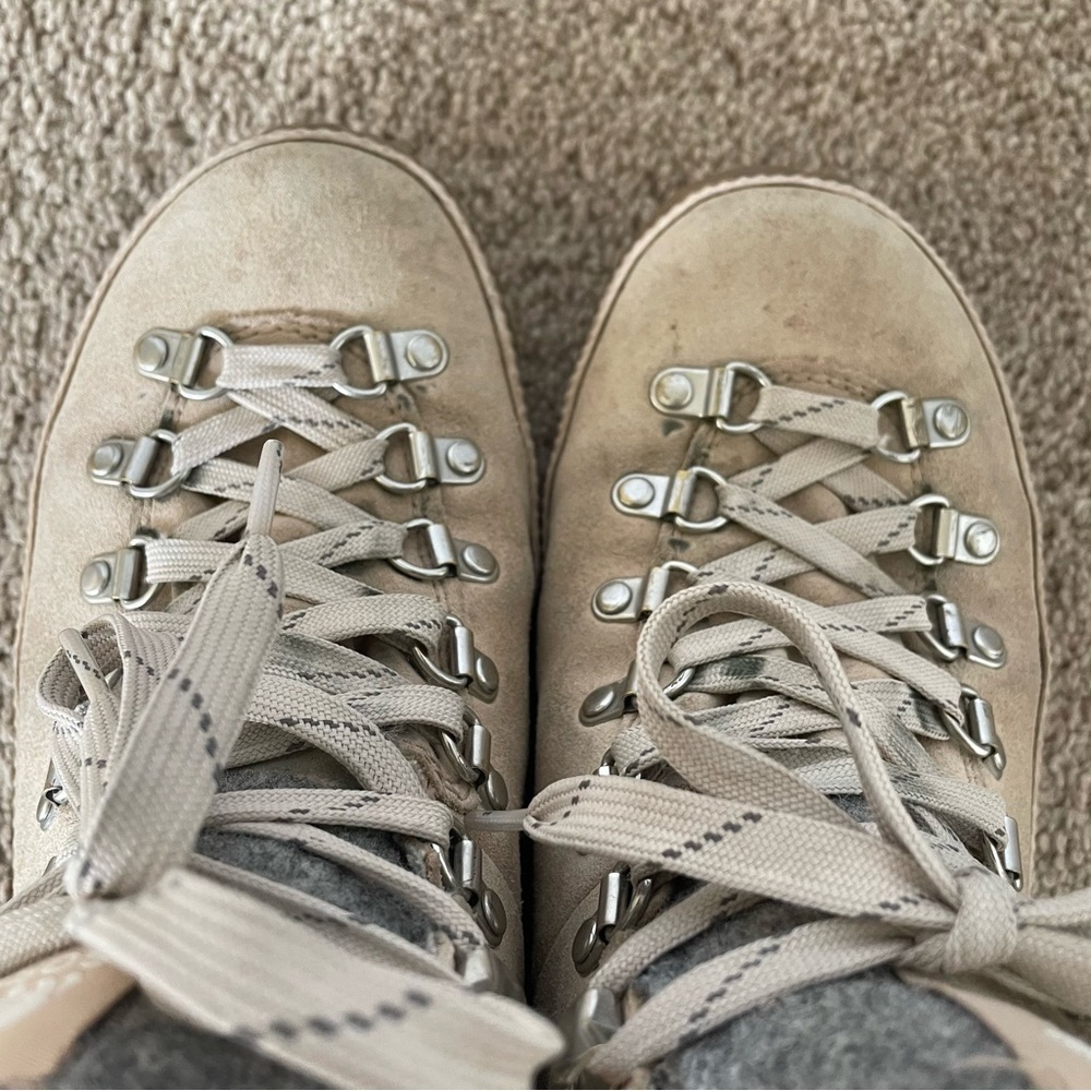 Sorel Out N About Beige Suede Women’s Lace-Up Ankle Boots 8 Waterproof Faux Fur - Picture 11 of 14